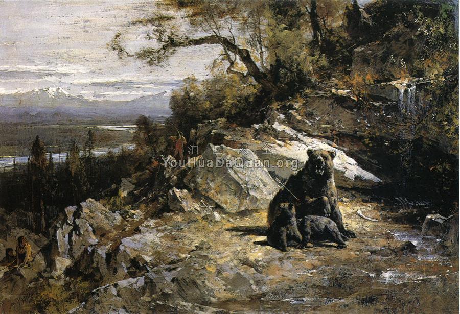 Squaw Valley near Now ow wa aka Old Grizzly's Den Invaded - 托马斯·希尔